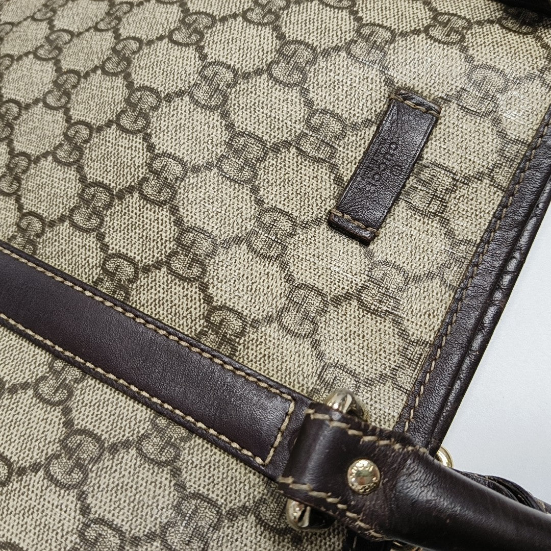 Monogram Coated Canvas Tote Bag Beige