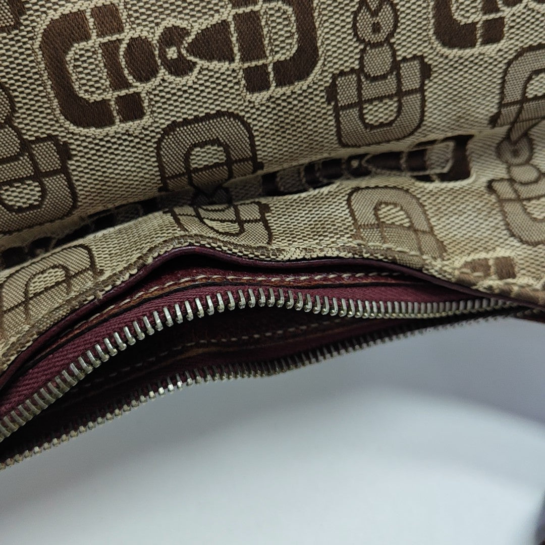 Monogram Canvas Top Handle Bag Brown