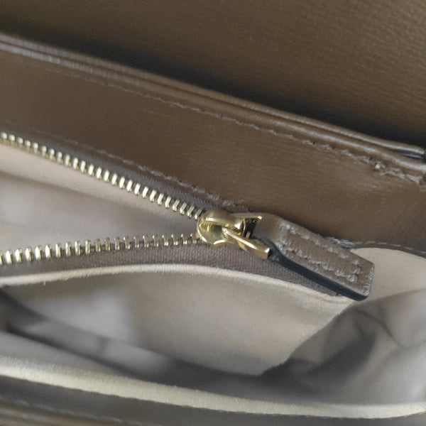 Horsebit 1955 Medium Monogram Coated Canvas Beige