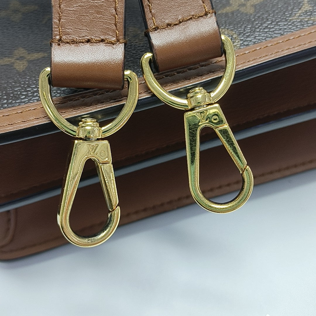 DAUPHINE Mini Monogram Coated Canvas Brown