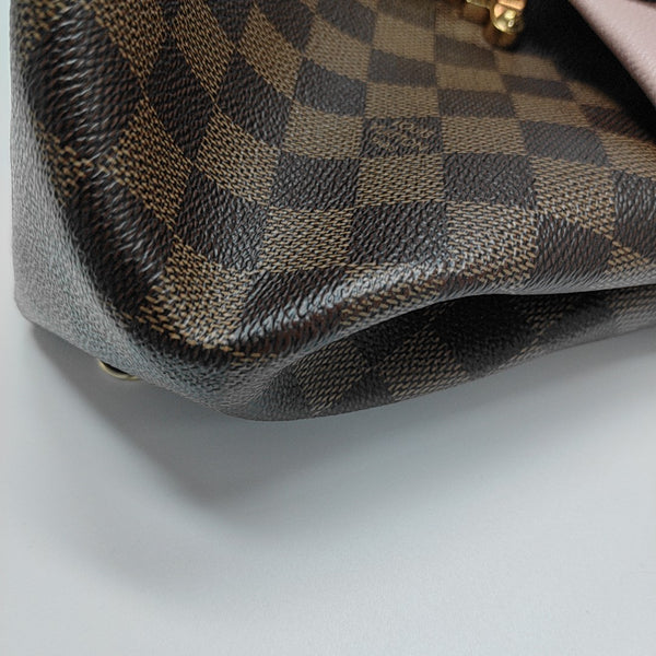 CLAPTON Damier Ebene Coated Canvas Brown