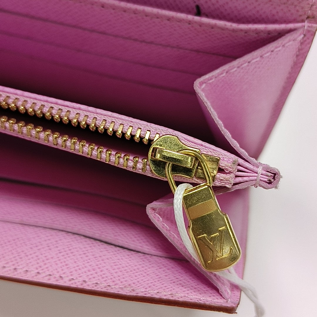 SARAH Monogram Coated Canvas White Wallet