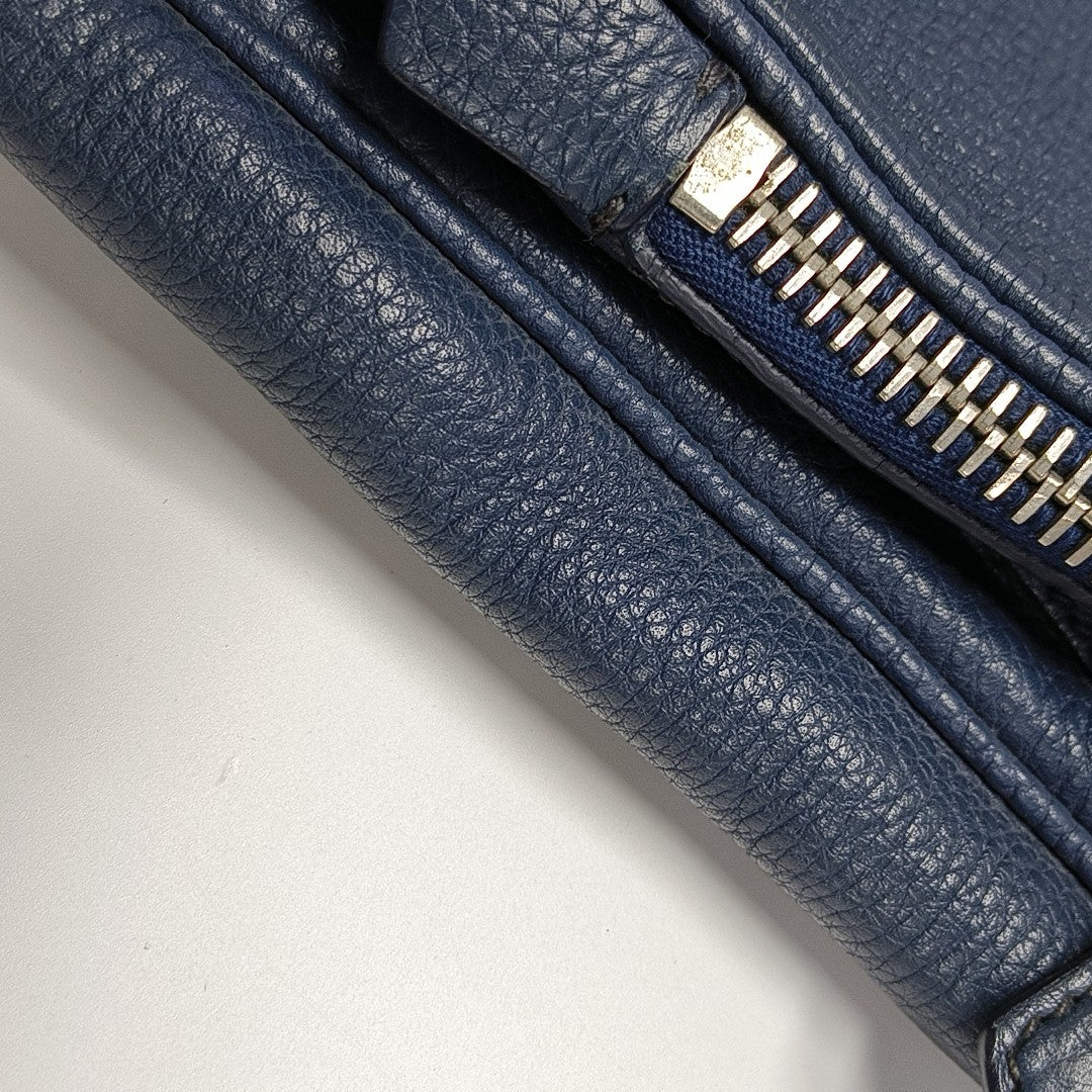 Vela Messenger Bag Calfskin Blue