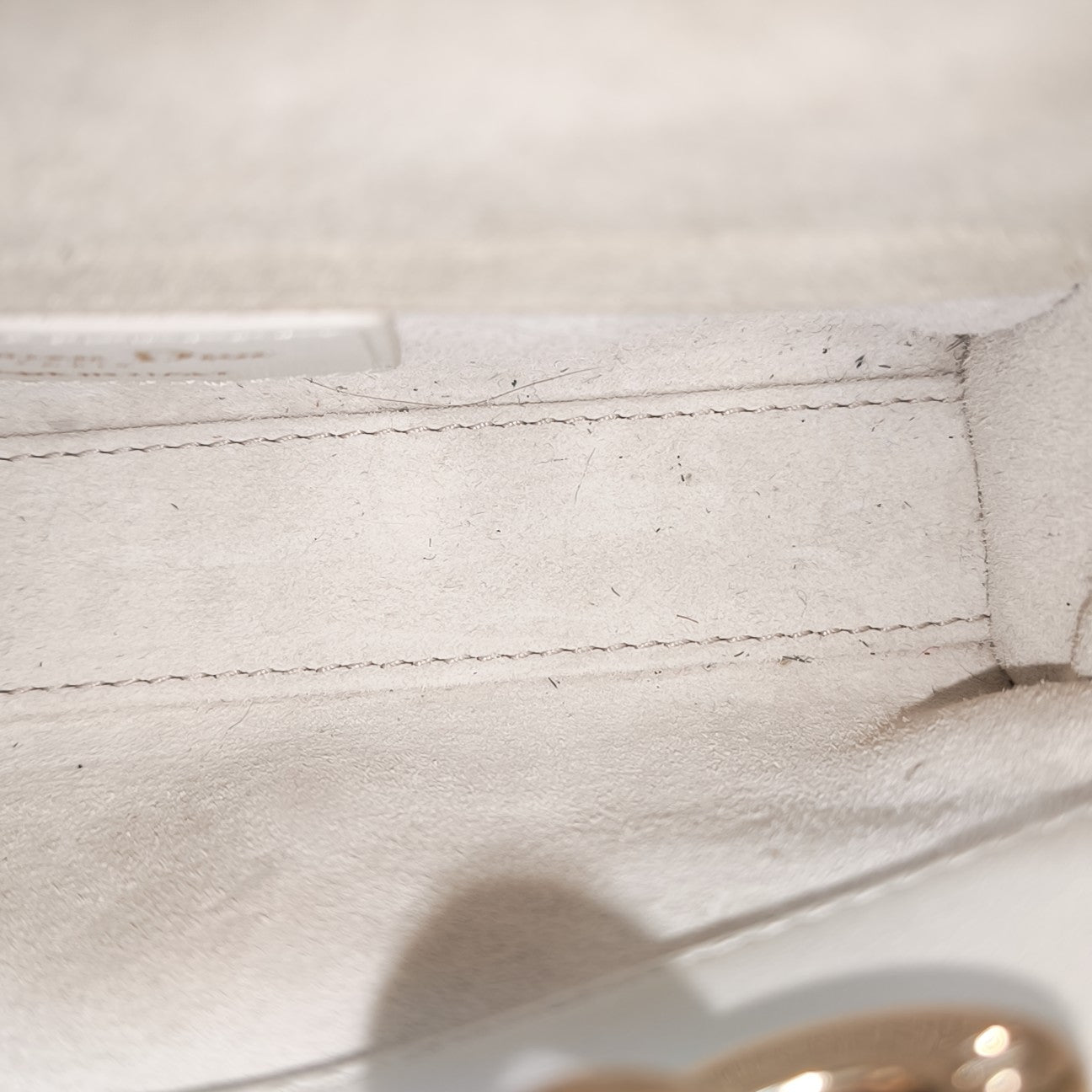 Lady D-Joy Super Mini Cannage Lambskin White
