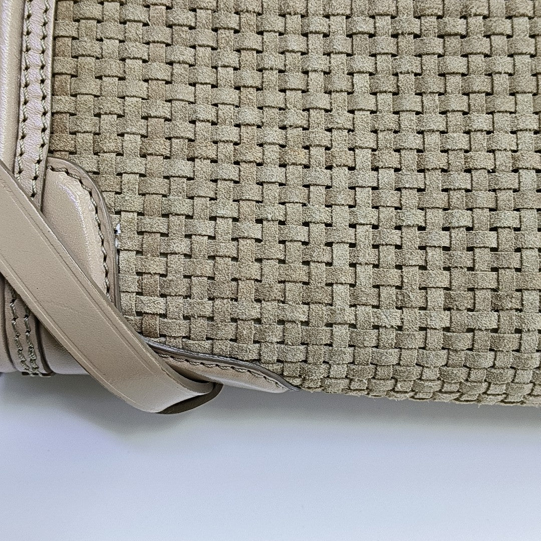 Suede Crossbody Bag Beige