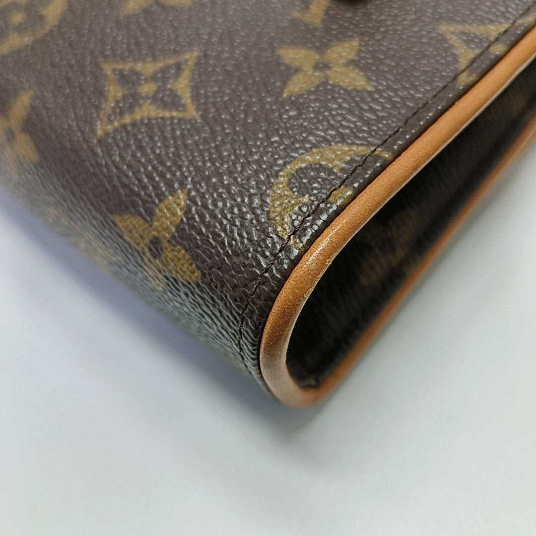 FLORENTINE Monogram Coated Canvas Brown