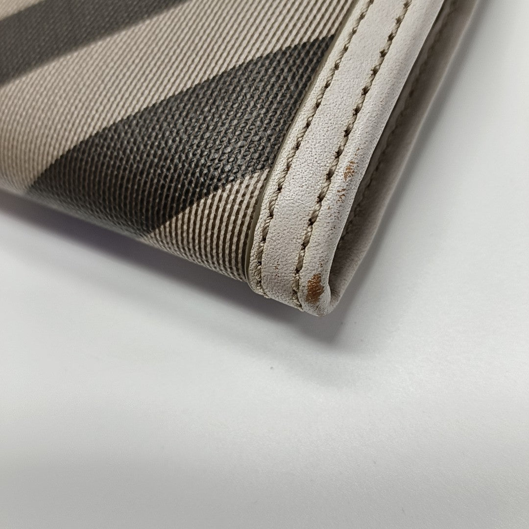Coated Canvas Wallet Gray