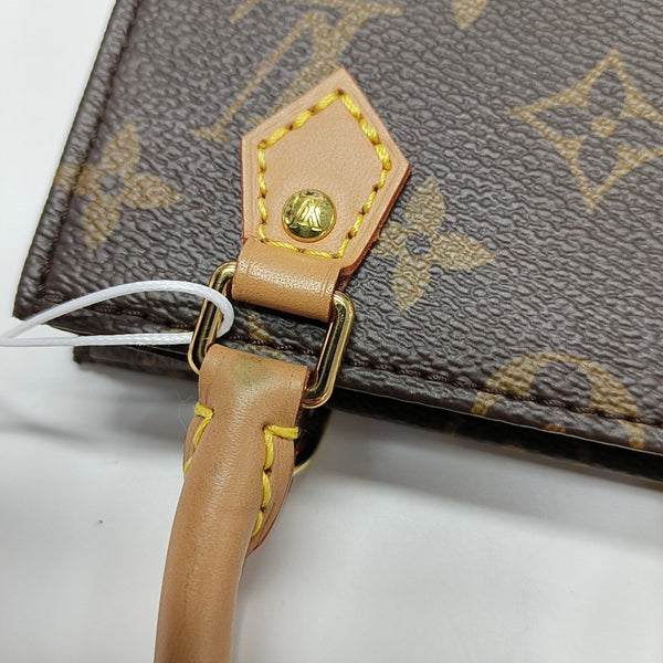SAC PLAT Mini Monogram Coated Canvas Brown