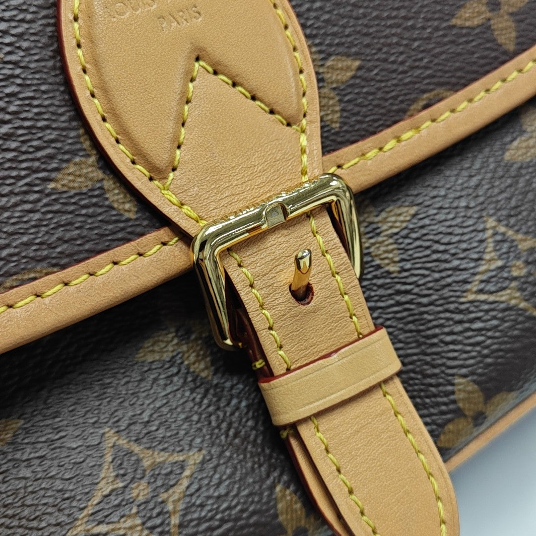 DIANE Monogram Coated Canvas Brown