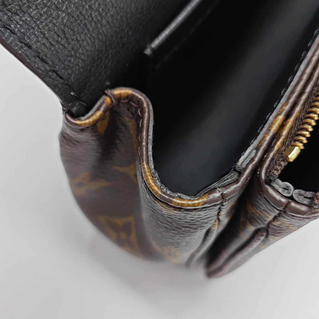 MARCEAU Monogram Coated Canvas Brown