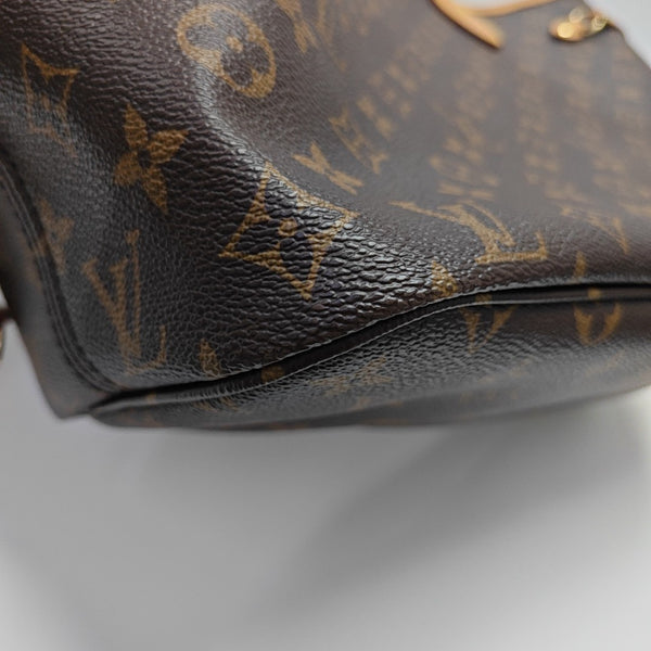 NEVERFULL MM Monogram Coated Canvas Brown