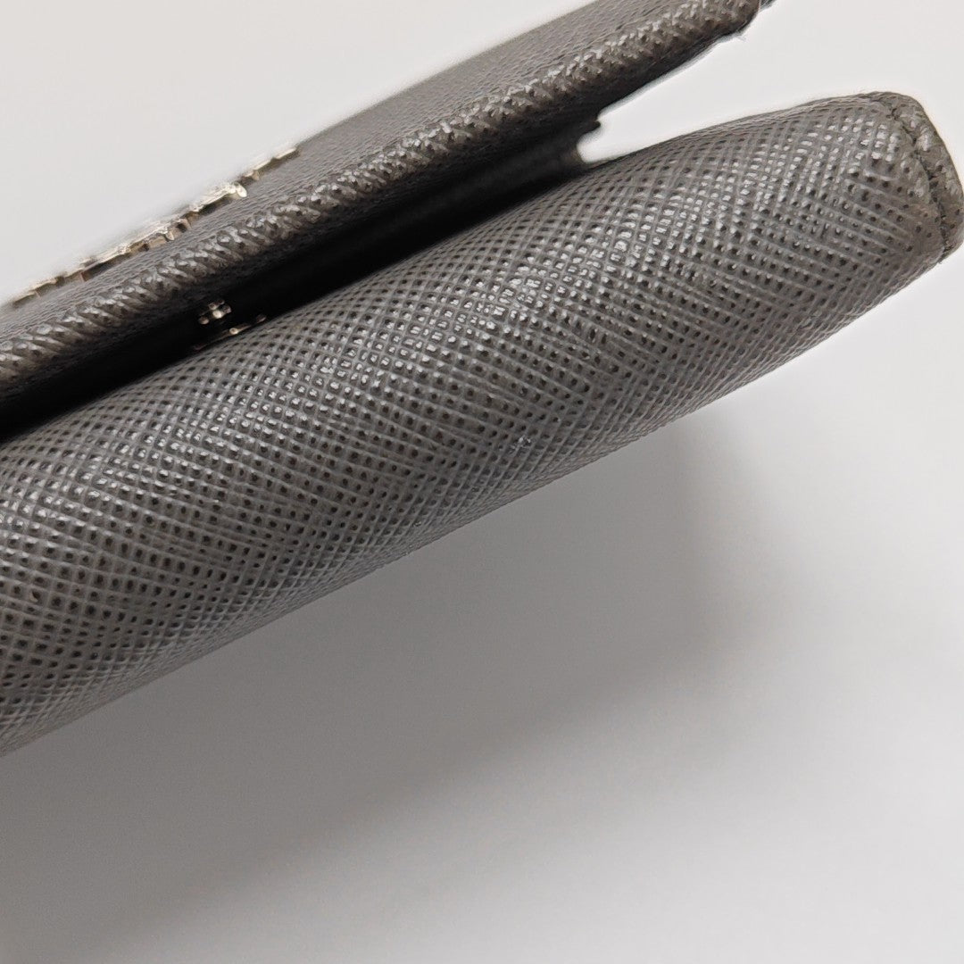 Saffiano Calfskin Wallet Gray