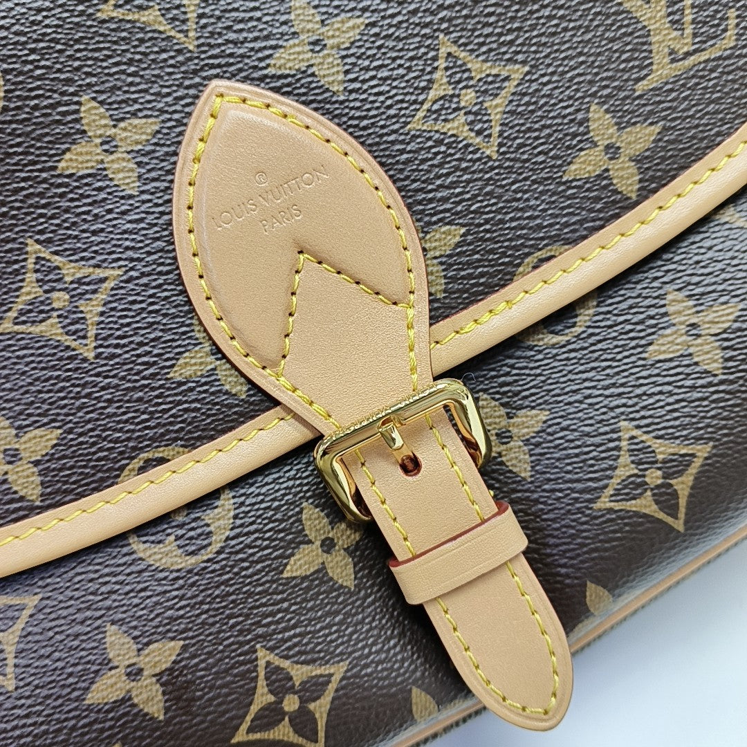 DIANE Monogram Coated Canvas Brown