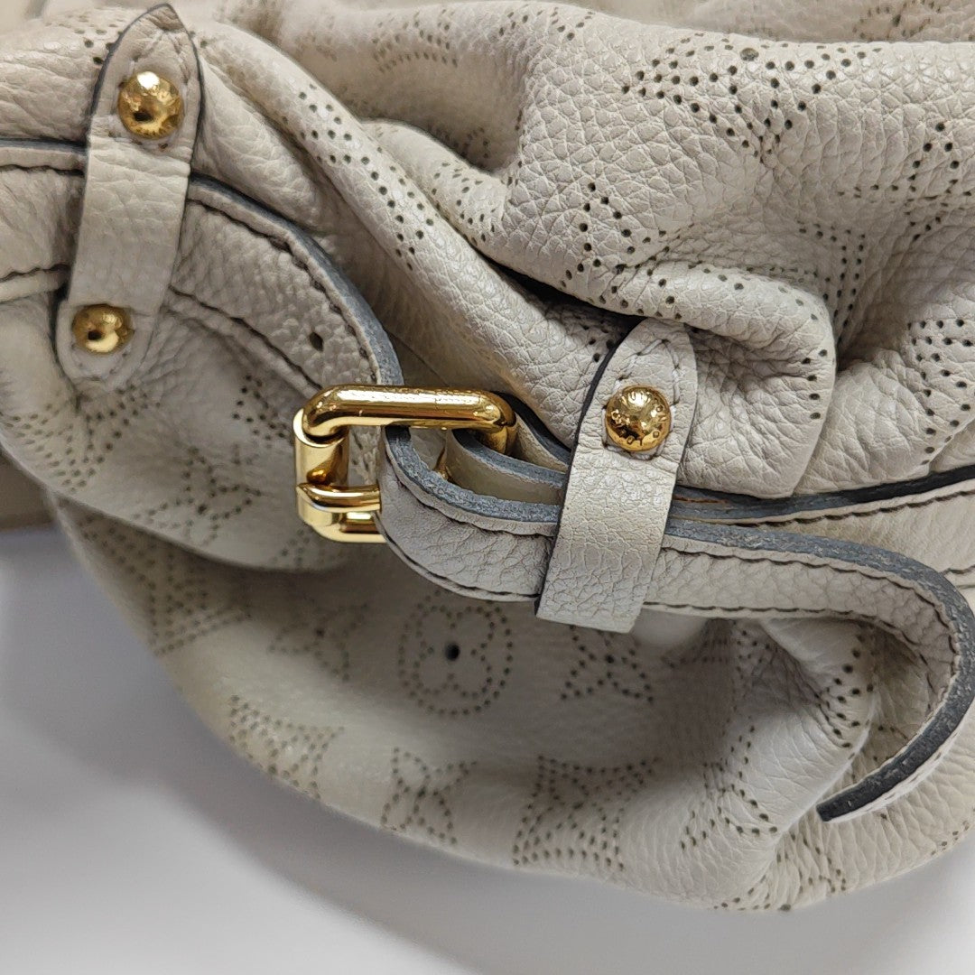 Monogram Calfskin Shoulder Bag White