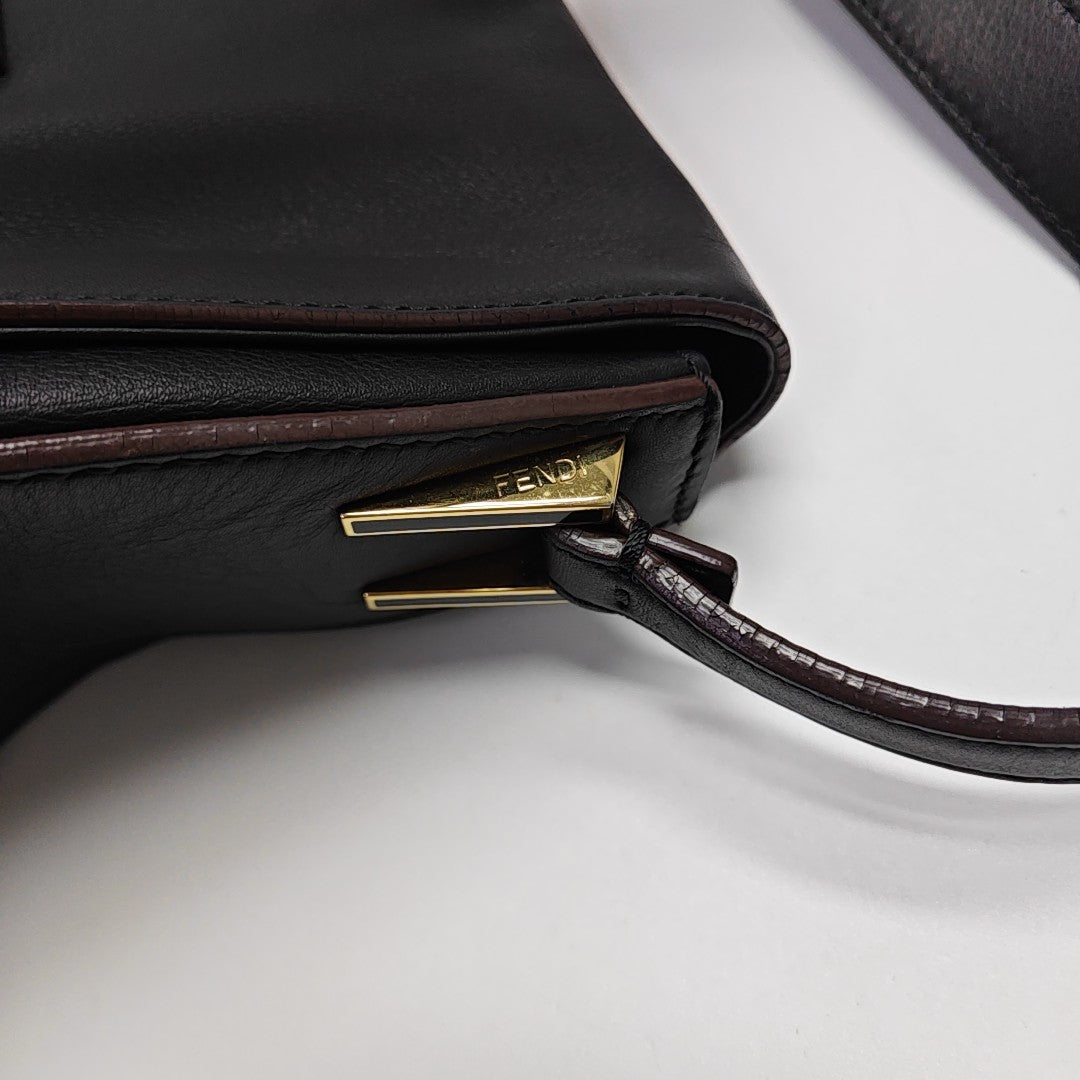 Calfskin Shoulder Bag Black