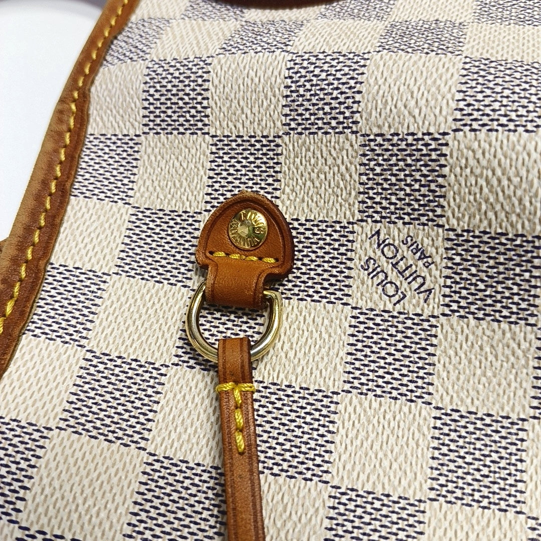 NEVERFULL MM Damier Azur Coated Canvas White