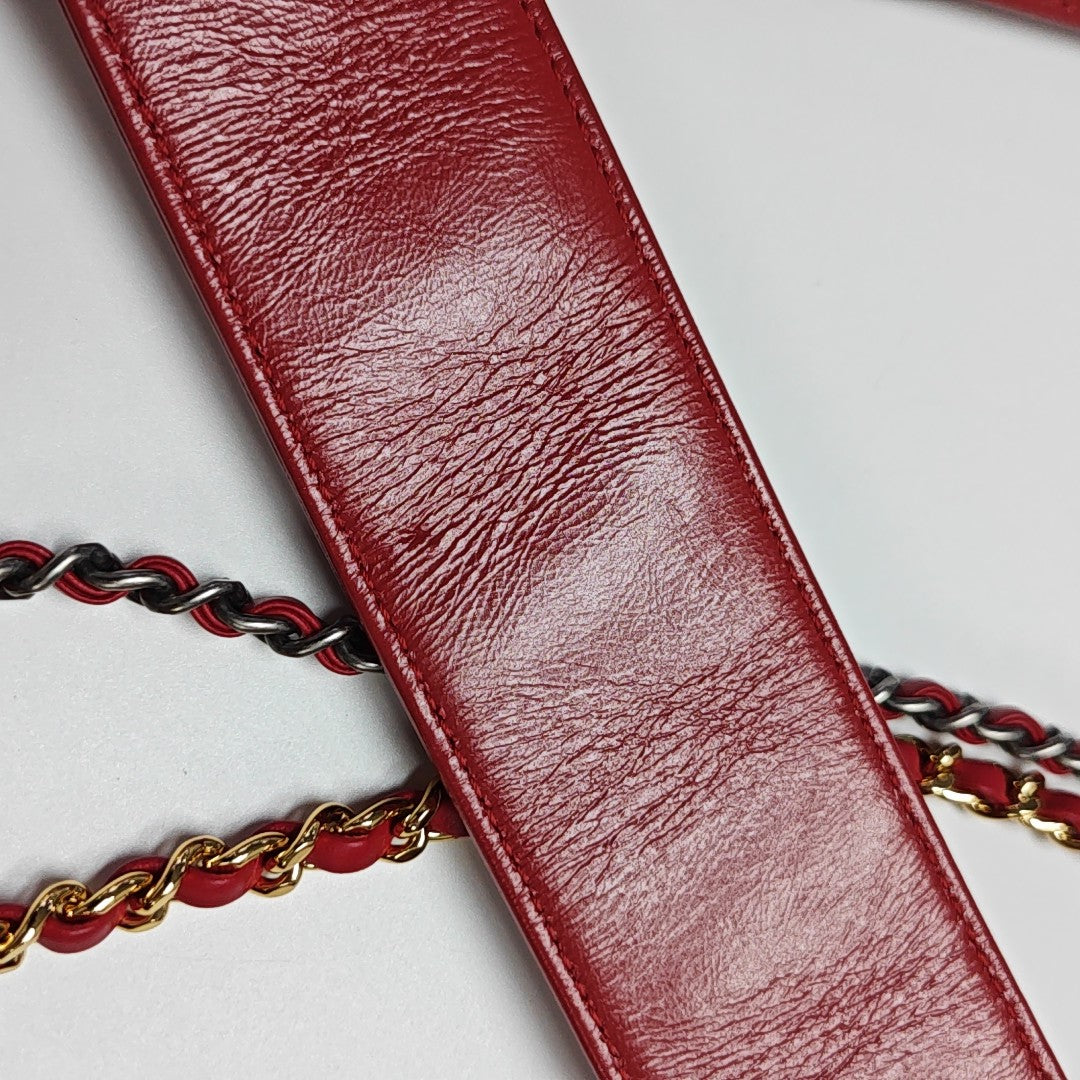 GABRIELLE Medium Quilted Calfskin Red