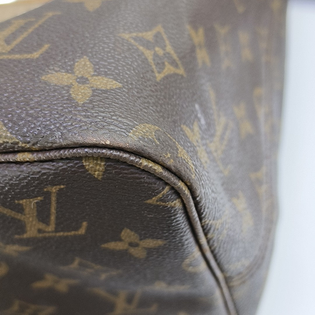 NEVERFULL GM Monogram Coated Canvas Brown