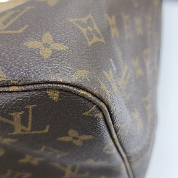 NEVERFULL GM Monogram Coated Canvas Brown