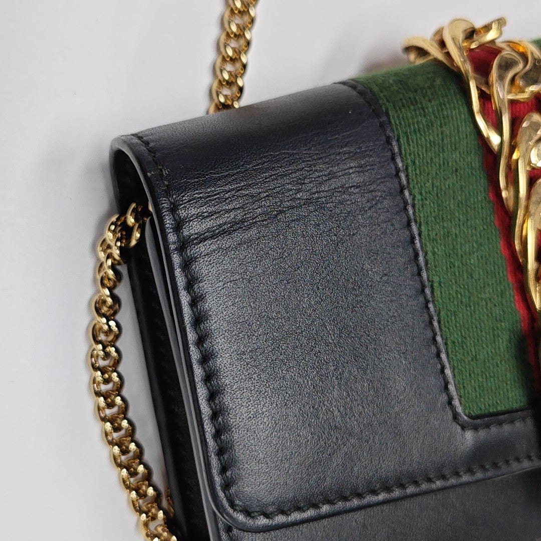 Sylvie Super Mini Calfskin Black
