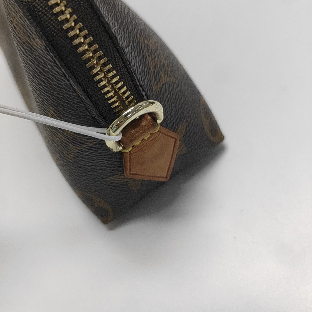 COSMETIC PM Monogram Coated Canvas Brown