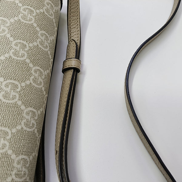 Authenticated pre-owned  Horsebit 1955 Mini Monogram Coated Canvas White - Shoulder Bag at Looply