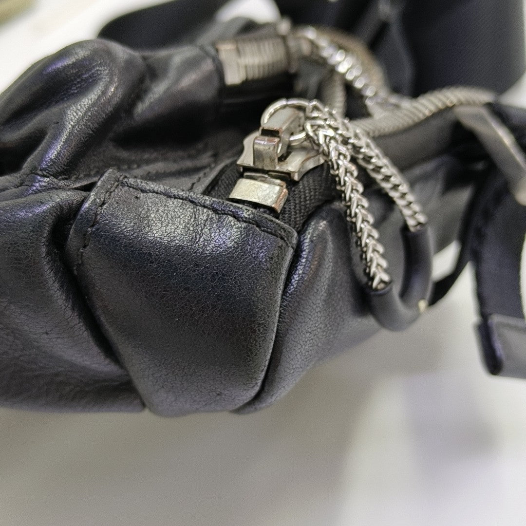Calfskin Shoulder Bag Black