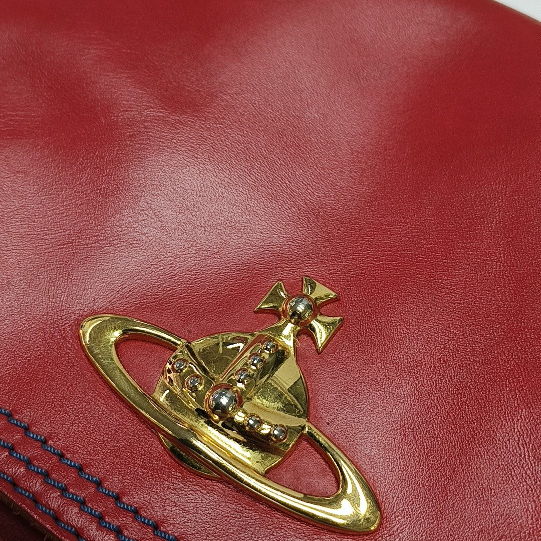 Quilted Calfskin Shoulder Bag Red