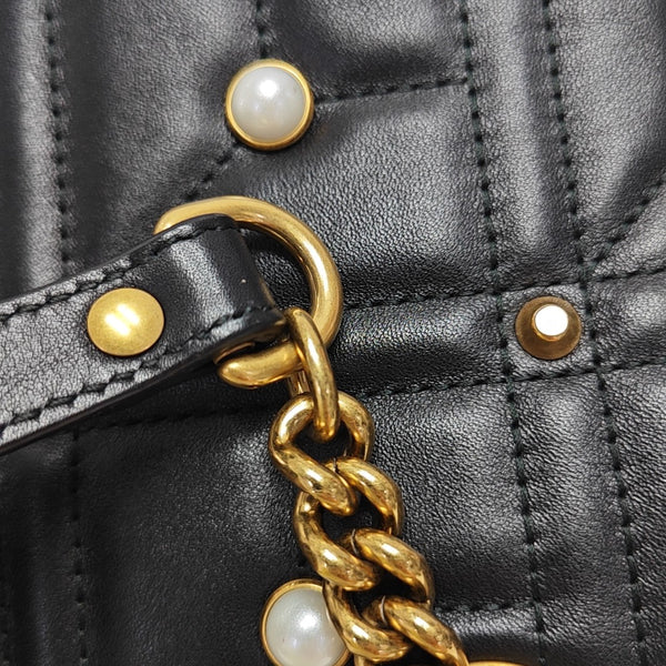 GG Marmont Medium Quilted Calfskin Black