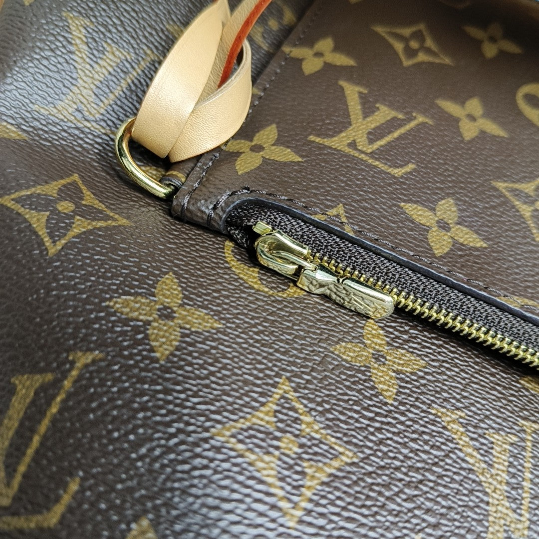 ALL IN GM Monogram Coated Canvas Brown