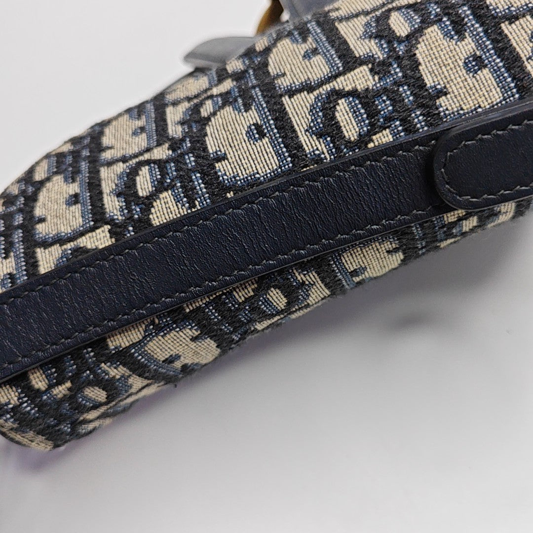 Saddle Mini Oblique Canvas Blue