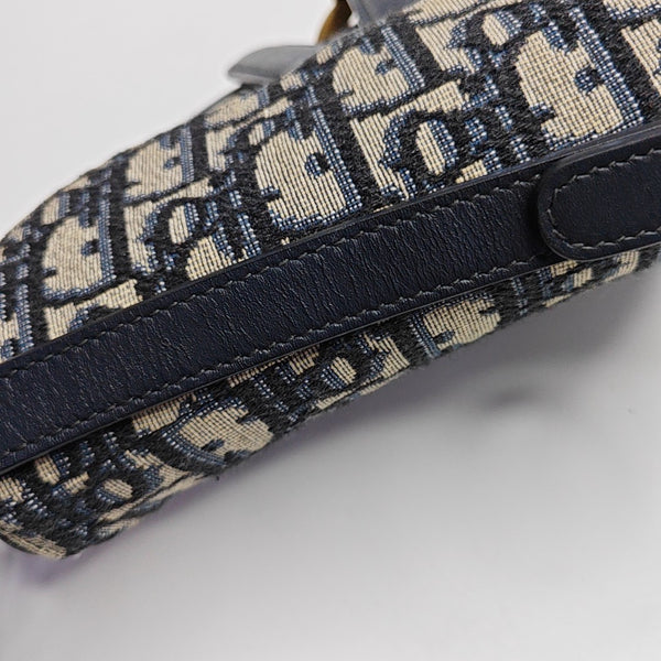 Saddle Mini Oblique Canvas Blue
