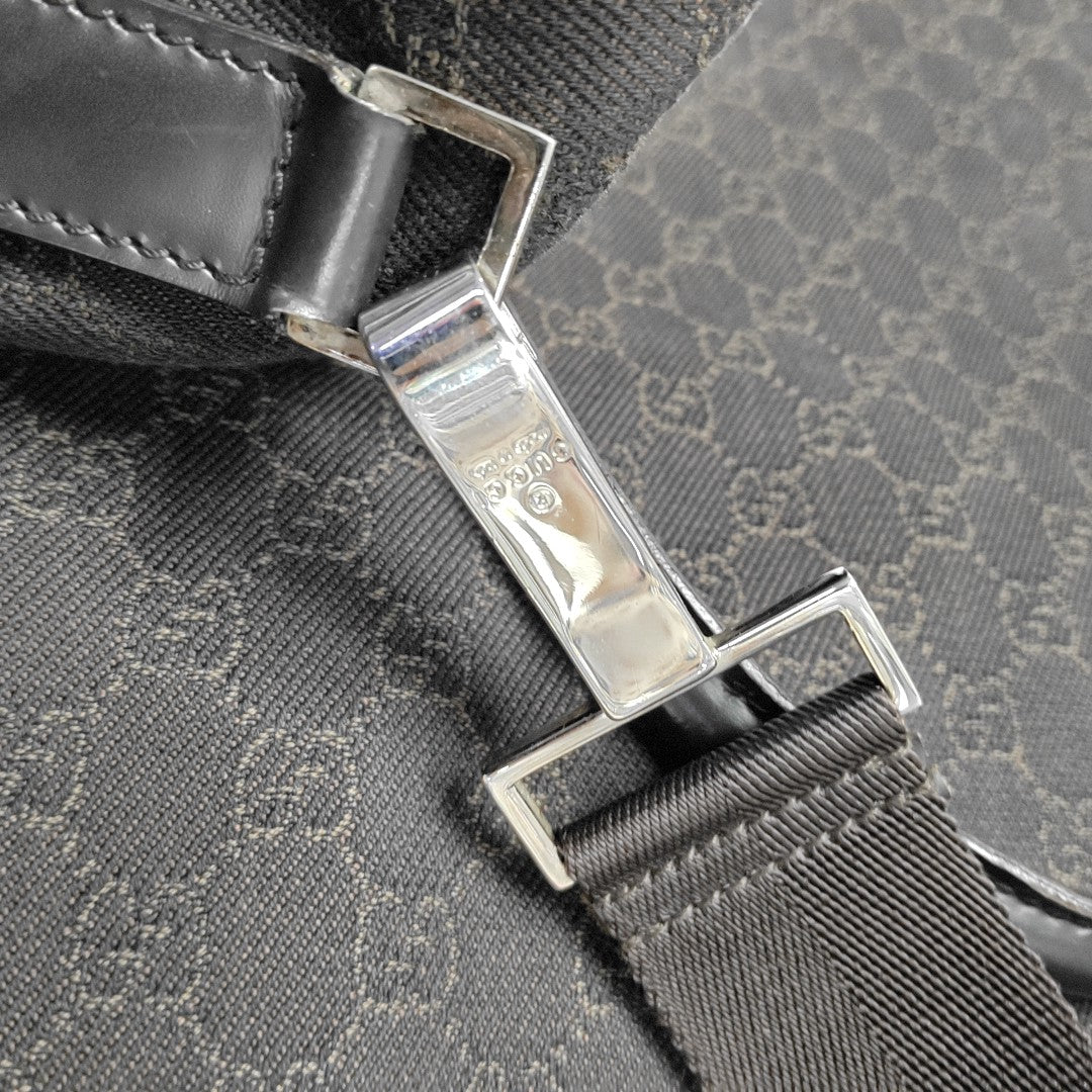 Monogram Canvas Shoulder Bag Black
