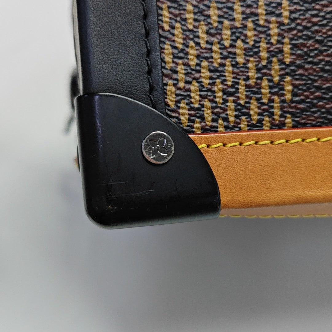SOFT TRUNK Damier Ebene Coated Canvas Brown