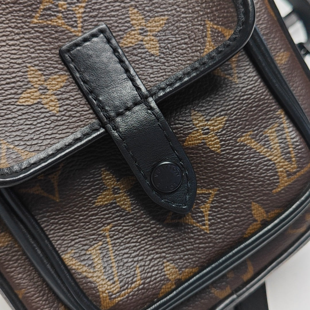 CHRISTOPHER Monogram Coated Canvas Brown