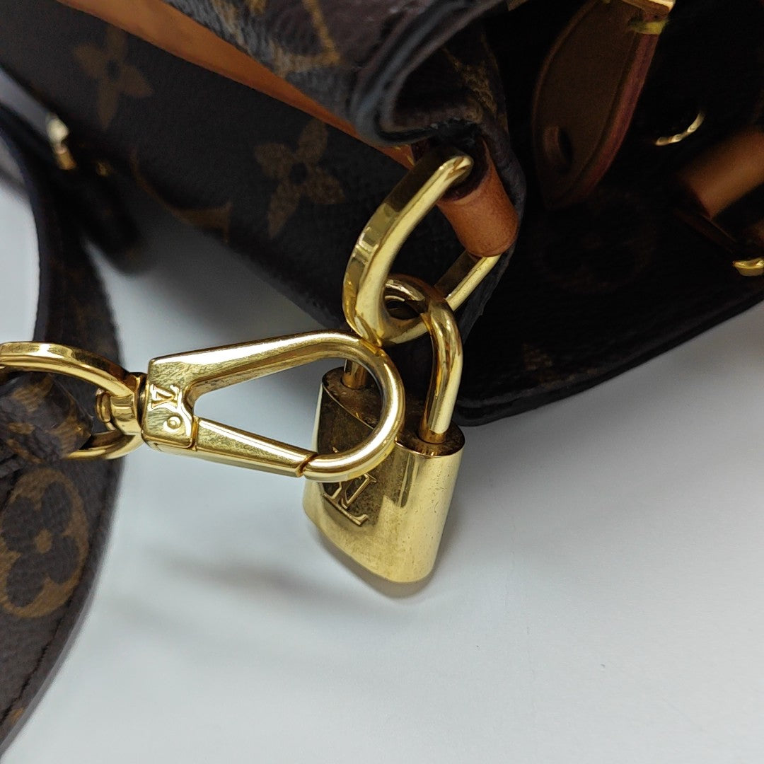 MONTAIGNE BB Monogram Coated Canvas Brown