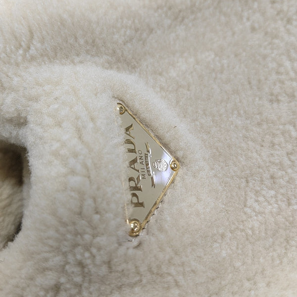 Sheepskin Tote Bag Mini Beige