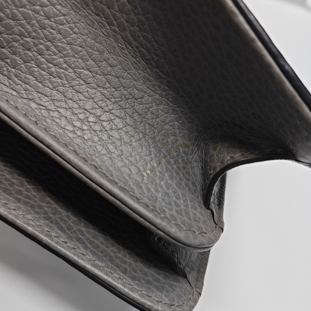 Interlocking G Small Calfskin Gray