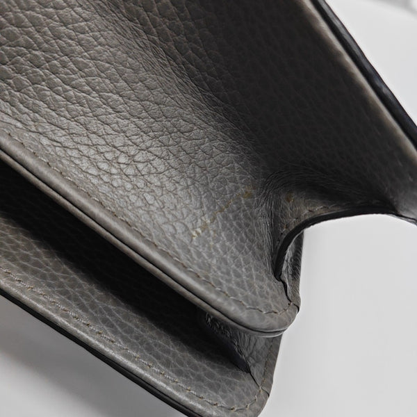 Interlocking G Small Calfskin Gray