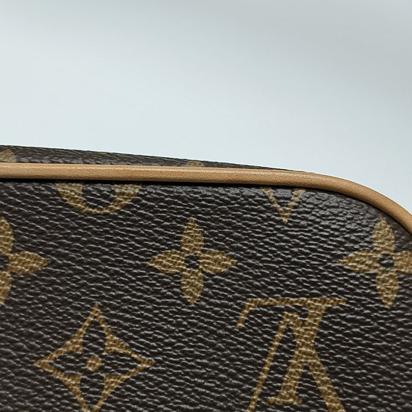 Monogram Coated Canvas Top Handle Bag Brown