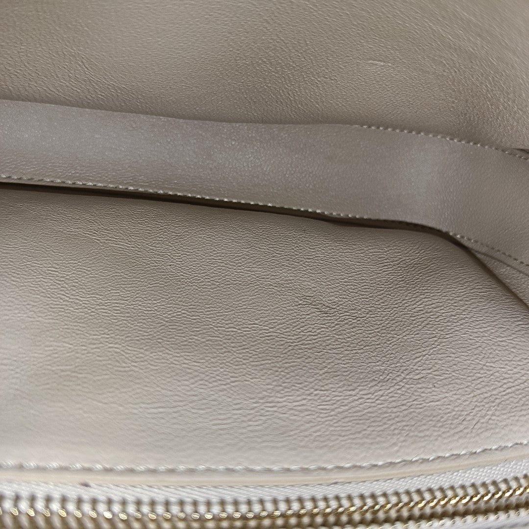 C Medium Quilted Calfskin Beige