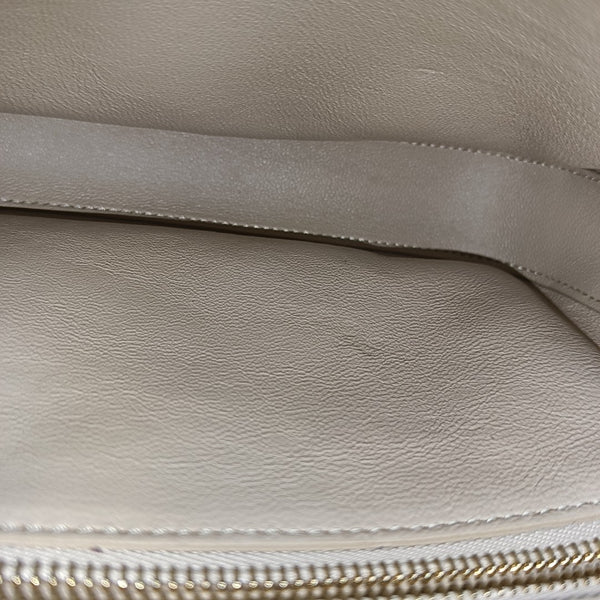 C Medium Quilted Calfskin Beige