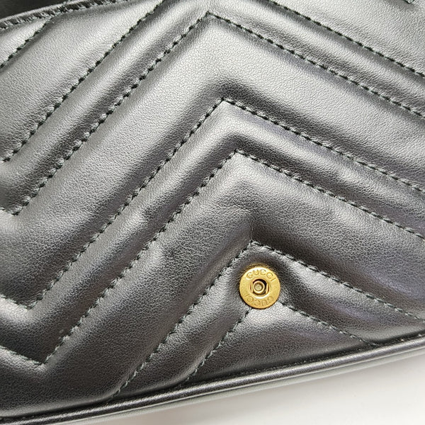 GG Marmont Mini Quilted Calfskin Black