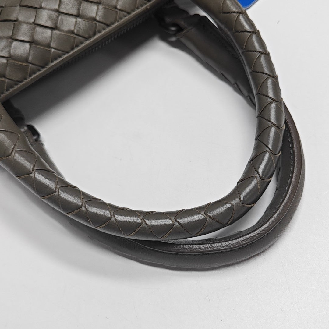Calfskin Top Handle Bag Gray