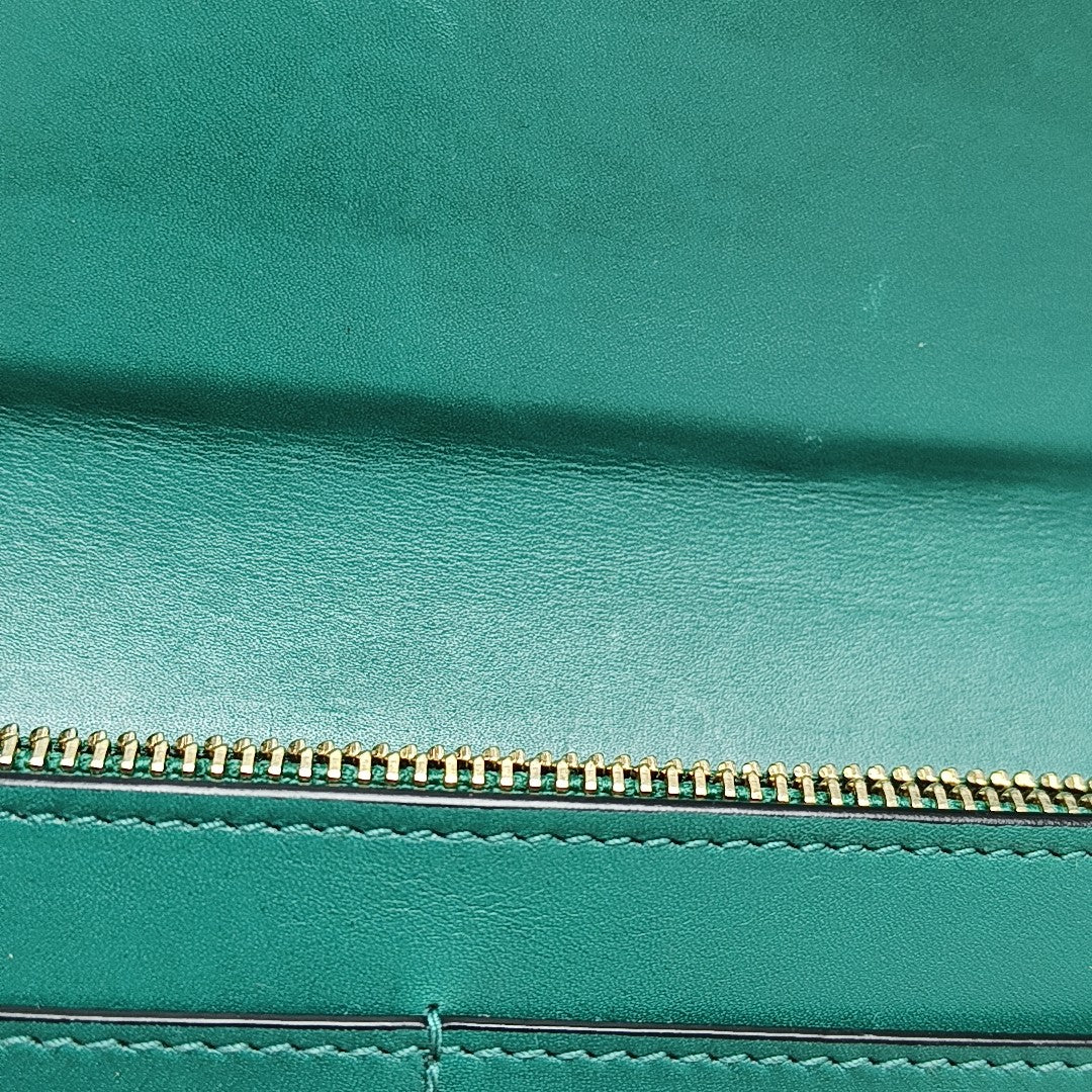SERPENTI FOREVER Calfskin Green Wallet