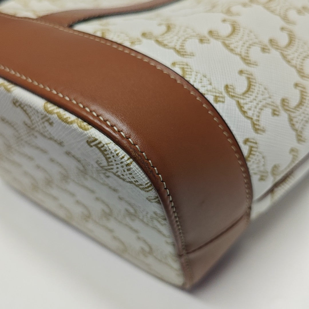 TRIOMPHE CANVAS Small Coated Canvas Beige