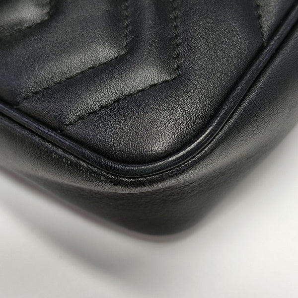GG Marmont Mini Quilted Calfskin Black