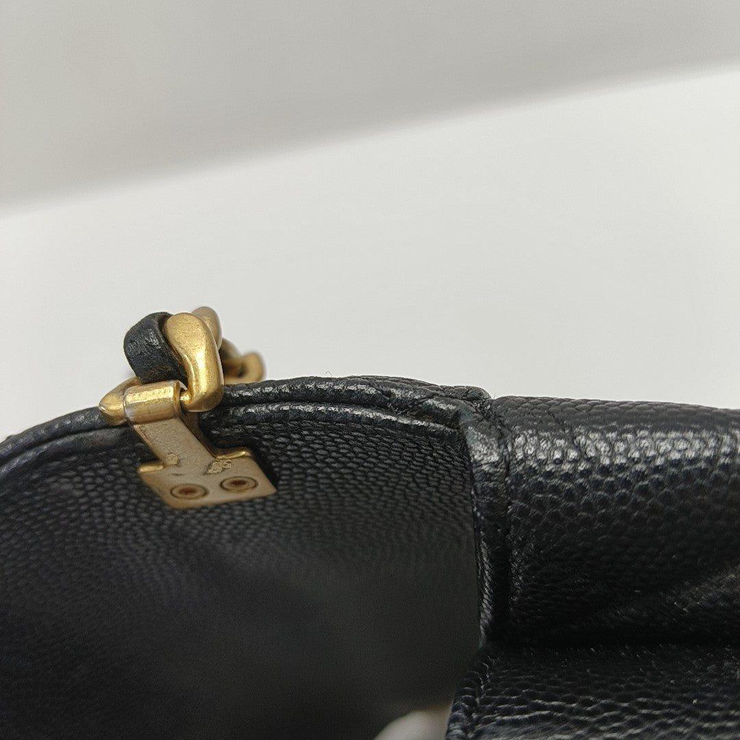 Carry Me Mini Quilted Grained Calfskin Black