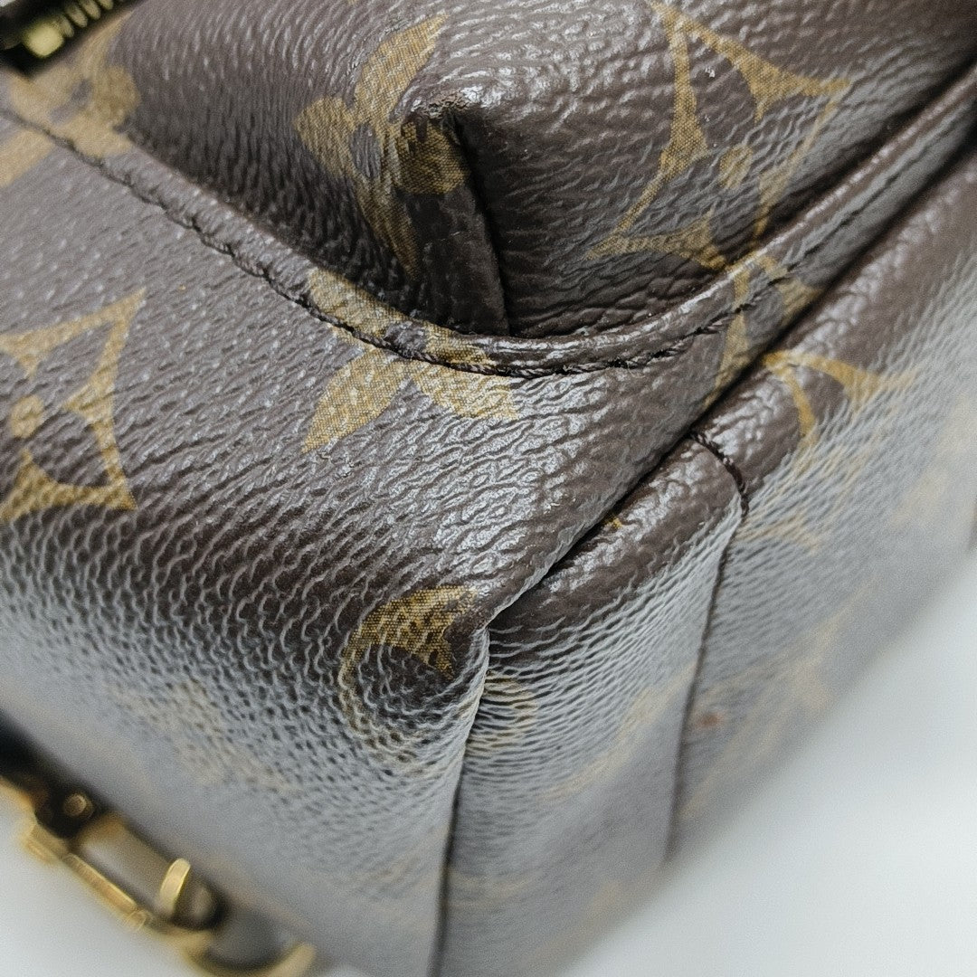 PALM SPRINGS Mini Monogram Coated Canvas Brown