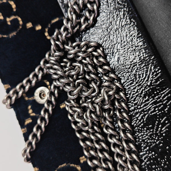 Dionysus Super Mini Monogram Velvet Blue